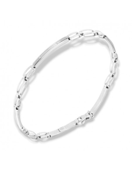 Bracciale Oro Bianco Piastre Unite [d881ef22]