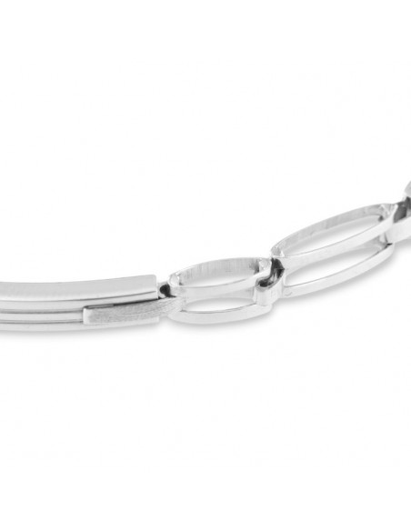 Bracciale Oro Bianco Piastre Unite [5129c636]