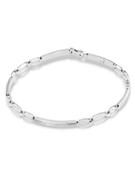 Bracciale Oro Bianco Piastre Unite [54798128]