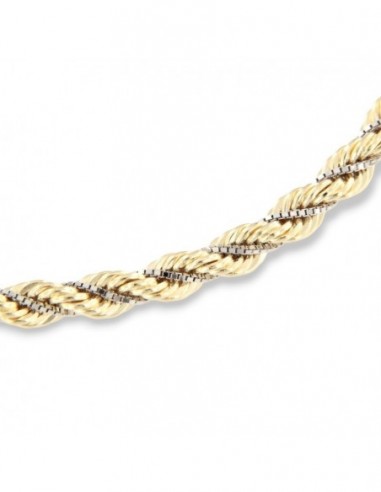 Bracciale Oro Giallo Maglia Rope Con Veneziana Intrecciata [518fd6b6]
