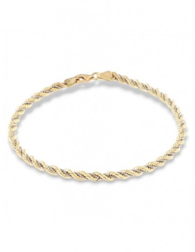 Bracciale Oro Giallo Maglia Rope Con Veneziana Intrecciata [54df91a8]