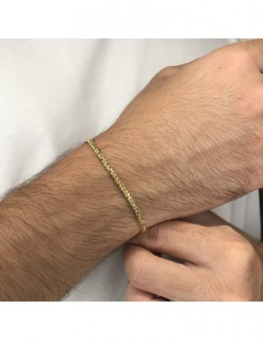 Bracciale Oro Giallo Maglia Quadrispiga 3,20gr [1b6caa07]