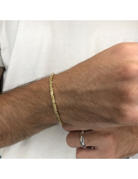 Bracciale Oro Giallo Maglia Quadrispiga 4,80gr [ce861c8a]