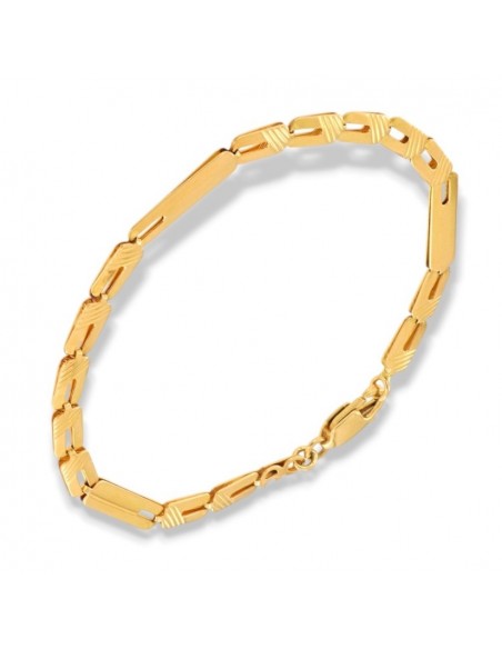 Bracciale Oro Giallo Piastre Unite [d671a623]