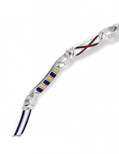 Bracciale Oro Bianco Con Bandiere Nautiche Arcadia [852fe839]