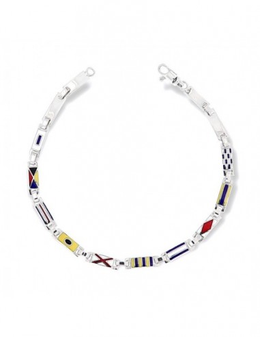 Bracciale Oro Bianco Con Bandiere Nautiche Arcadia [807faf27]