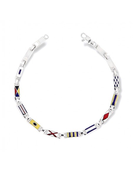 Bracciale Oro Bianco Con Bandiere Nautiche Arcadia [807faf27]