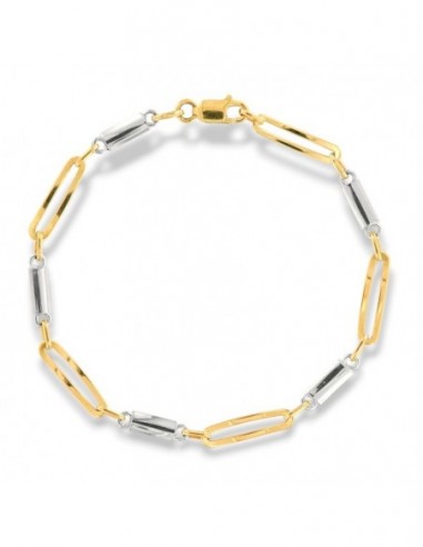Bracciale Oro Giallo Piastre Forate Piastre Oro Bianco Lisce [d5ff24a1]