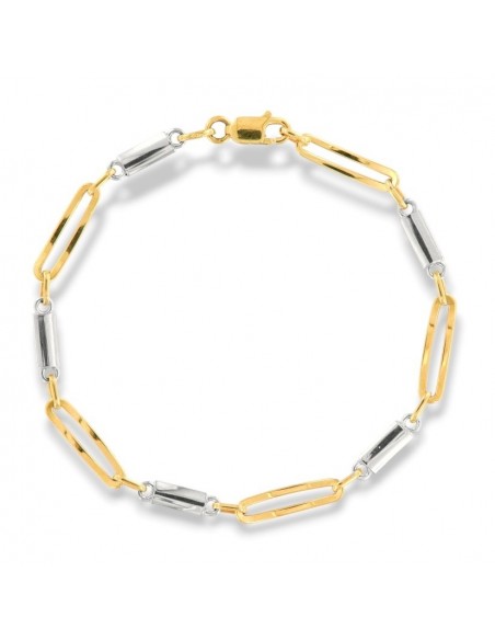 Bracciale Oro Giallo Piastre Forate Piastre Oro Bianco Lisce [d5ff24a1]
