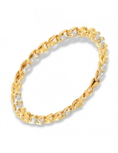 Bracciale Oro Giallo Maglia Marina Borchie Centrali [ae4654ee]