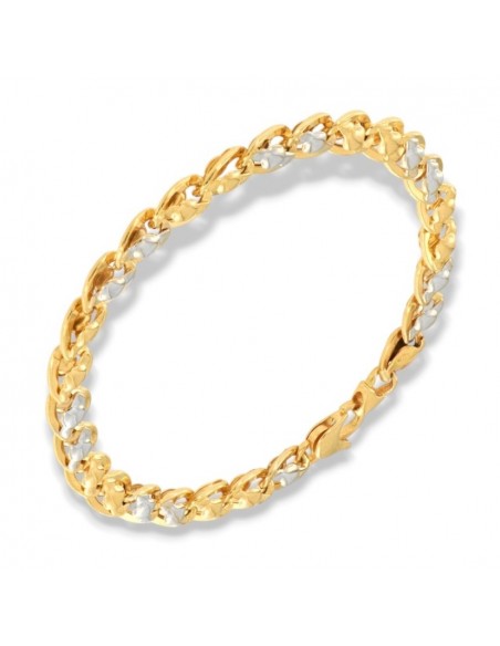 Bracciale Oro Giallo Maglia Marina Borchie Centrali [ae4654ee]