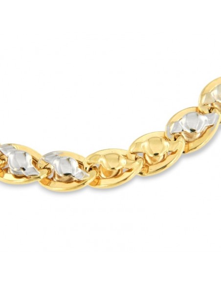 Bracciale Oro Giallo Maglia Marina Borchie Centrali [61b9636b]