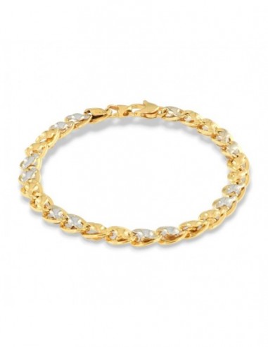 Bracciale Oro Giallo Maglia Marina Borchie Centrali [64e92475]
