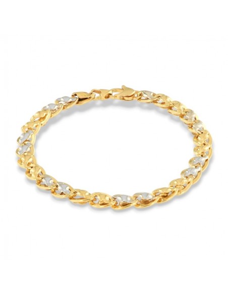 Bracciale Oro Giallo Maglia Marina Borchie Centrali [64e92475]