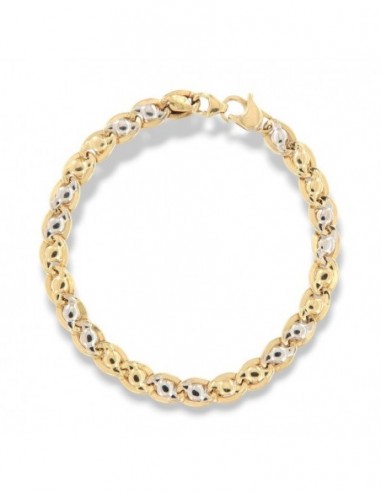 Bracciale Oro Giallo Maglia Marina Borchie Centrali [d3f4e571]
