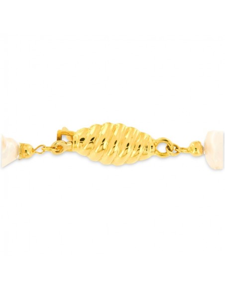Collana Perla Bianca Scaramazza 24PZ Chiusura Oro Giallo [51fa8b81]