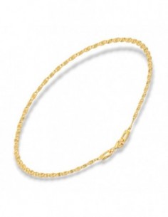Bracciale Oro Giallo Maglia Marina Schiacciata Sfaccettata [c0a4f0a4]