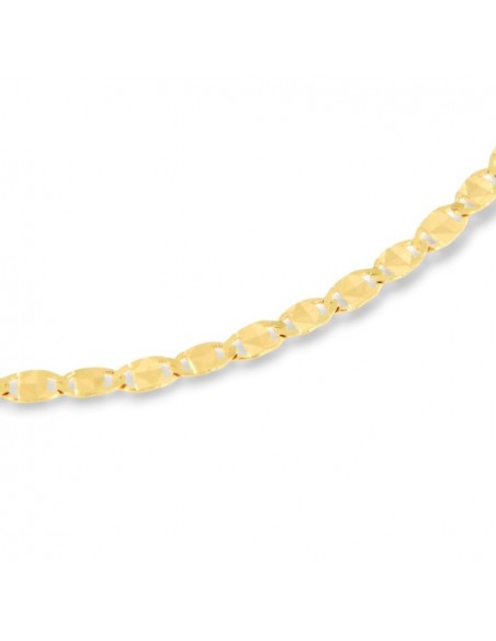 Bracciale Oro Giallo Maglia Marina Schiacciata Sfaccettata [a228da00]