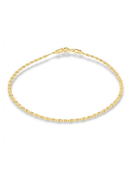 Bracciale Oro Giallo Maglia Marina Schiacciata Sfaccettata [a7789d1e]