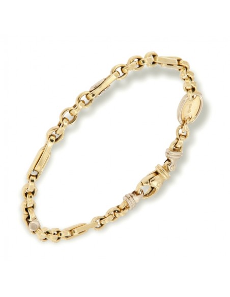 Bracciale Oro Giallo Catena Alternata Ovali Oro B [0ab0bff1]