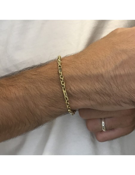 Bracciale Oro Giallo Catena Alternata Ovali Oro B [f5ef32da]