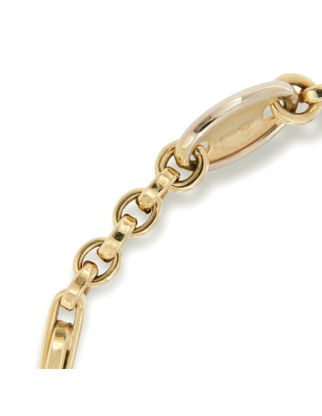 Bracciale Oro Giallo Catena Alternata Ovali Oro B [42f2f3de]