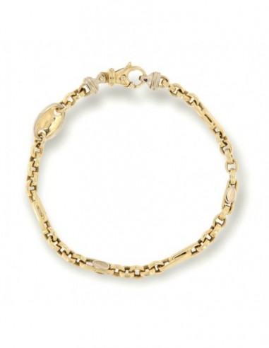 Bracciale Oro Giallo Catena Alternata Ovali Oro B [47a2b4c0]