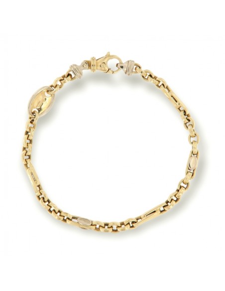 Bracciale Oro Giallo Catena Alternata Ovali Oro B [47a2b4c0]