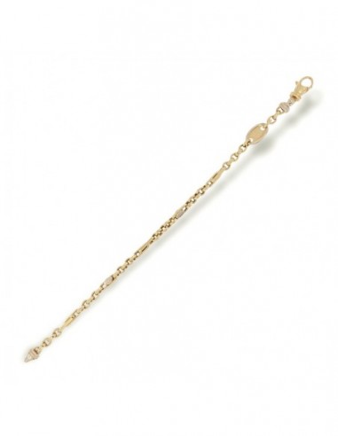 Bracciale Oro Giallo Catena Alternata Ovali Oro B [f0bf75c4]