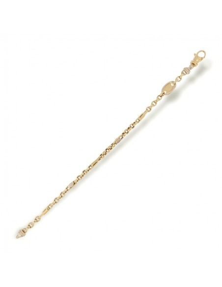 Bracciale Oro Giallo Catena Alternata Ovali Oro B [f0bf75c4]