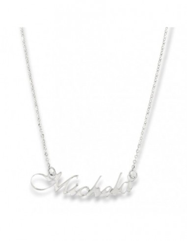 Collana Oro Bianco Nome Michela [c01fbe95]
