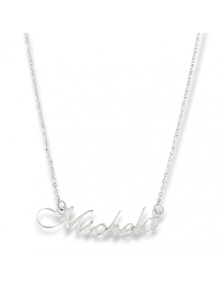 Collana Oro Bianco Nome Michela [c01fbe95]
