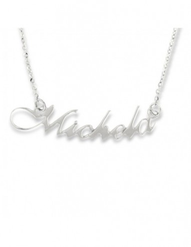 Collana Oro Bianco Nome Michela [8189f855]