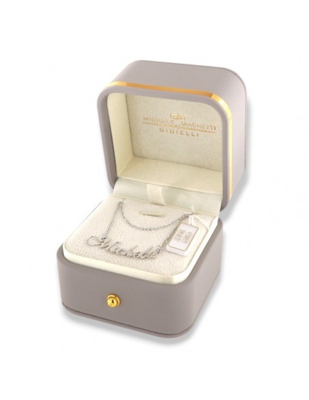 Collana Oro Bianco Nome Michela [33c47e4f]