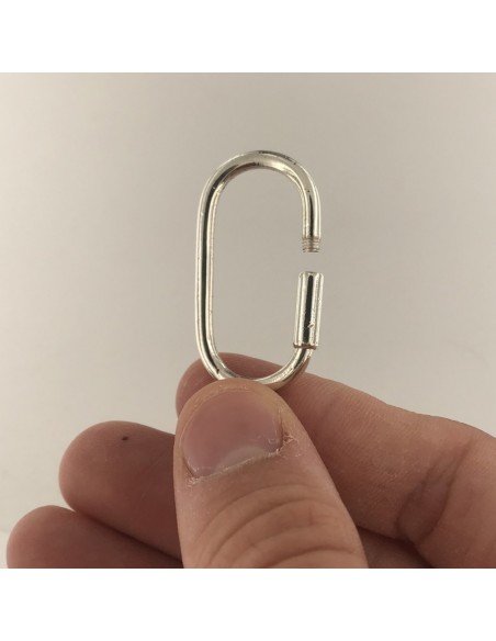 Portachiavi Argento Rodiato Piastra Liscia [51e7805e]