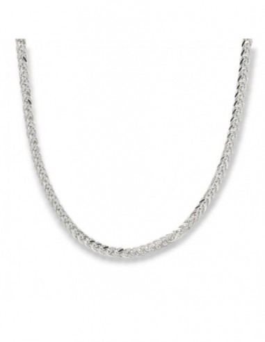 Collana Argento Rodiato Maglia Quadrispiga Grande [e6c2f636]