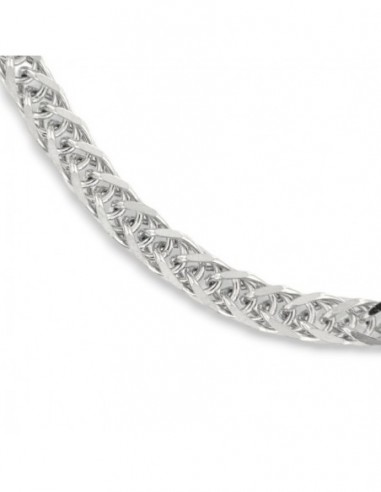 Collana Argento Rodiato Maglia Quadrispiga Grande [94b8554e]