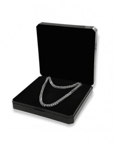 Collana Argento Rodiato Maglia Quadrispiga Grande [26f5d354]