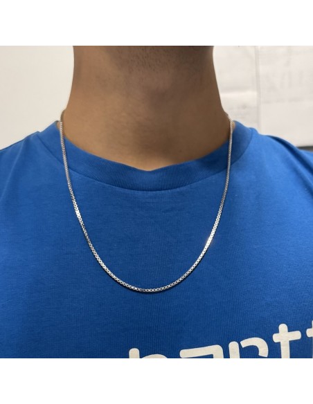 Collana Argento Rodiato Maglia Veneziana Grande [32615d51]