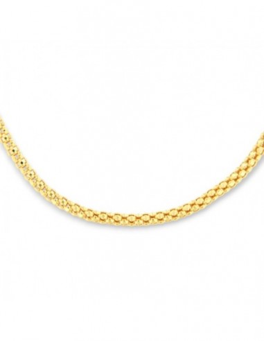 Collana Argento Dorato Maglia Popcorn [1d9fcb8f]
