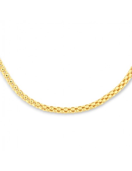 Collana Argento Dorato Maglia Popcorn [1d9fcb8f]