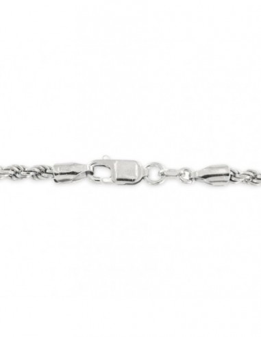 Collana Argento Rodiato Maglia Rope 13,75GR [ba20ae43]