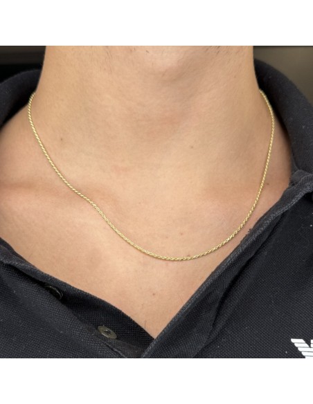 Collana Argento Dorato Maglia Rope 3,70GR [564bc0c8]