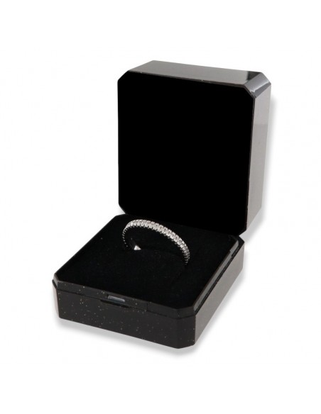 Anello Argento Rodiato Eternity Zirconi Bianchi 1MM [49e75e80]