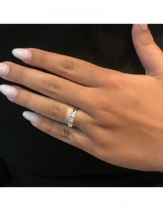 Anello Argento Rodiato Trilogy Zirconi Bianchi 4MM [de0a3a70] 2