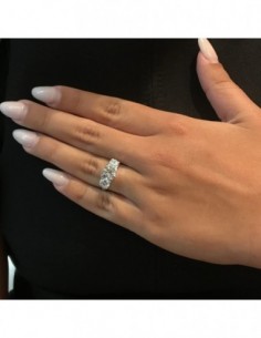 Anello Argento Rodiato Trilogy Zirconi Degradè [128a7f41] 2