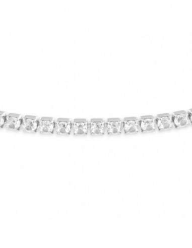 Bracciale Argento Tennis Zirconi Bianchi 2MM Morbido [01b5038c]