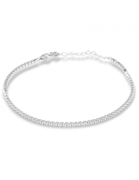 Bracciale Argento Tennis Zirconi Bianchi 2MM Morbido [04e54492]