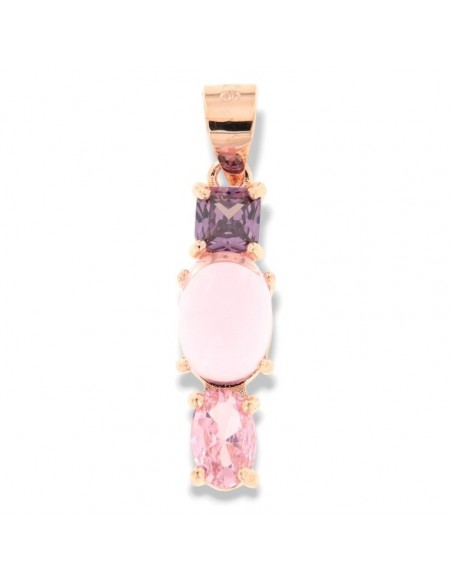 Ciondolo Argento Rosato Punto Luce Pietre Rosa [a9d17105]