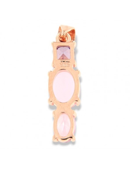 Ciondolo Argento Rosato Punto Luce Pietre Rosa [9caa0f76]
